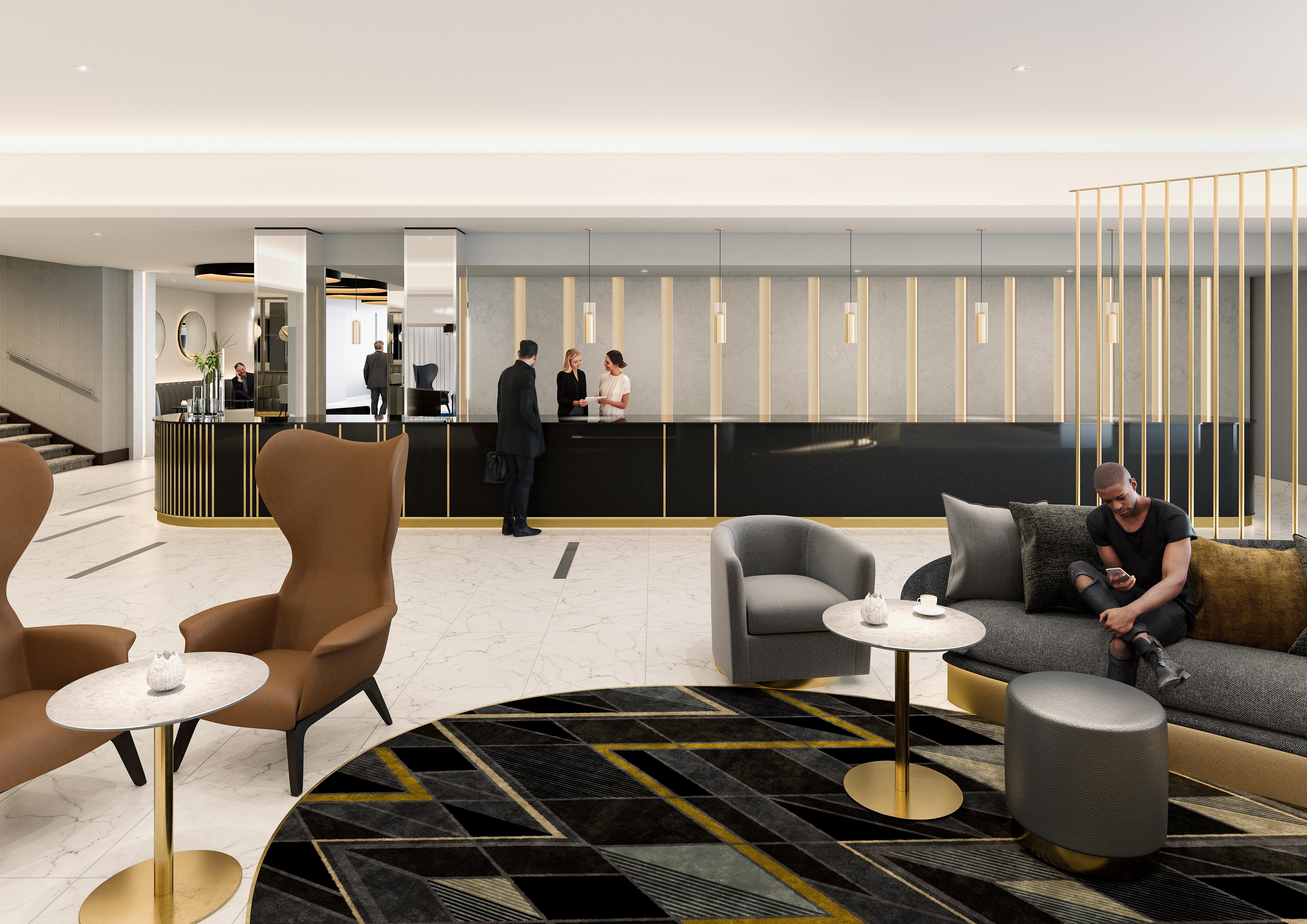 Strand Palace Londra Esterno foto Reception area